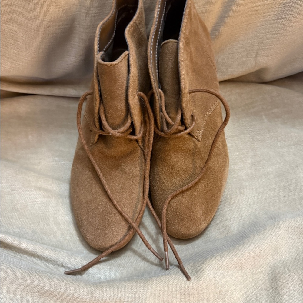 NINE WEST Brown Suede Women's Ankle Boots